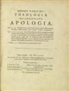 QUAKERS.  Barclay, Robert. Theologiae Verè Christianae Apologia.  1676